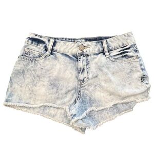Decree Acid Wash Raw Hem Short Shorts‎ Sz 9 Juniors Summer Beach Vacation Casual